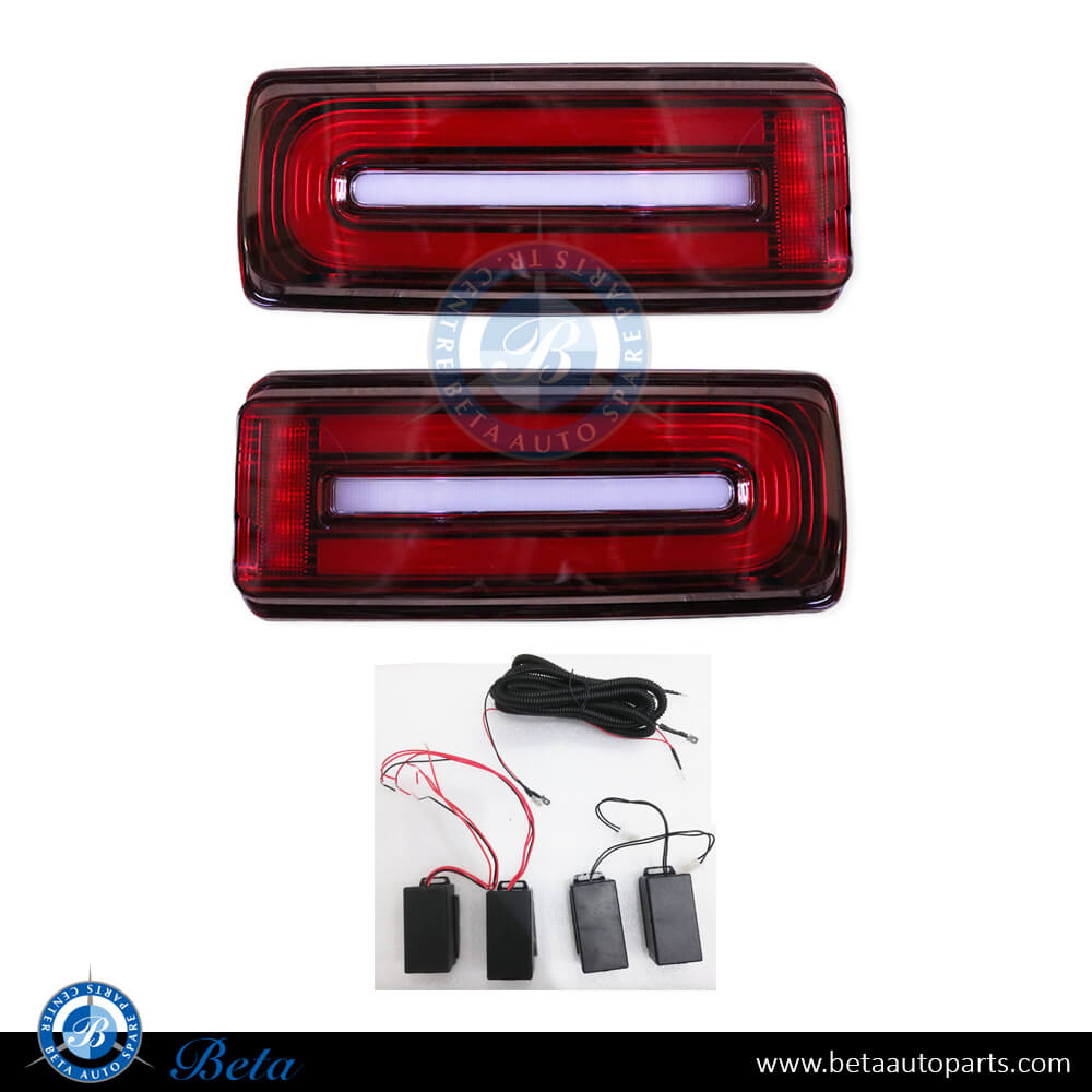 Tail Lamp Upgrade to 2018 Look Red for Mercedes G-Class W463 1992-2017 models, Part Number 4639068100 / 4639068300 Tail Lamp Upgrade to 2018 Look Red for Mercedes G-Class W463 1992-2017 models, Part Number 4639068100 / 4639068300